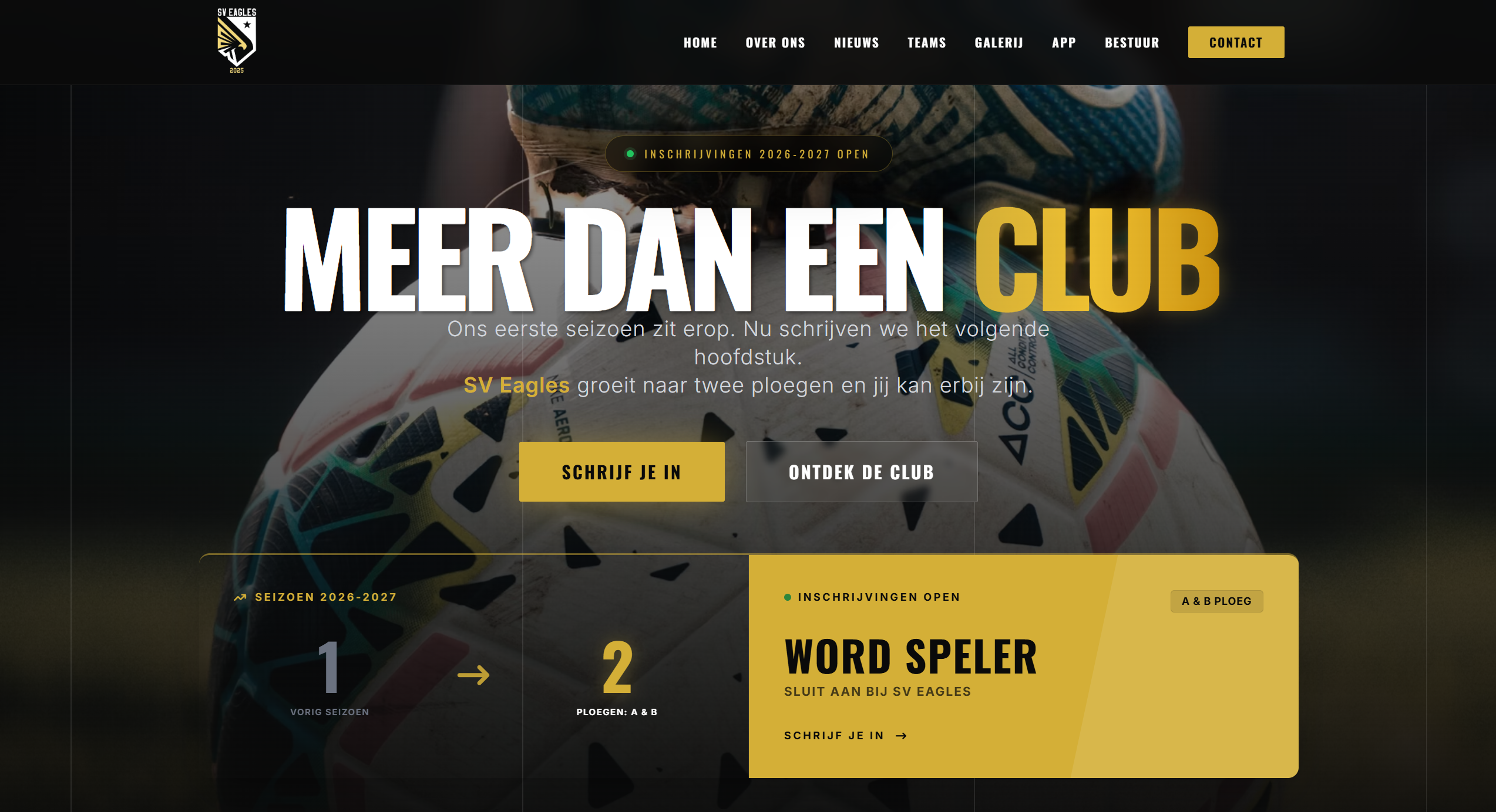 SV Eagles — clubwebsite screenshot